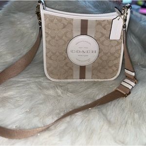 Dempsey File Bag In Signature Jacquard With Stripe And Coach Patch